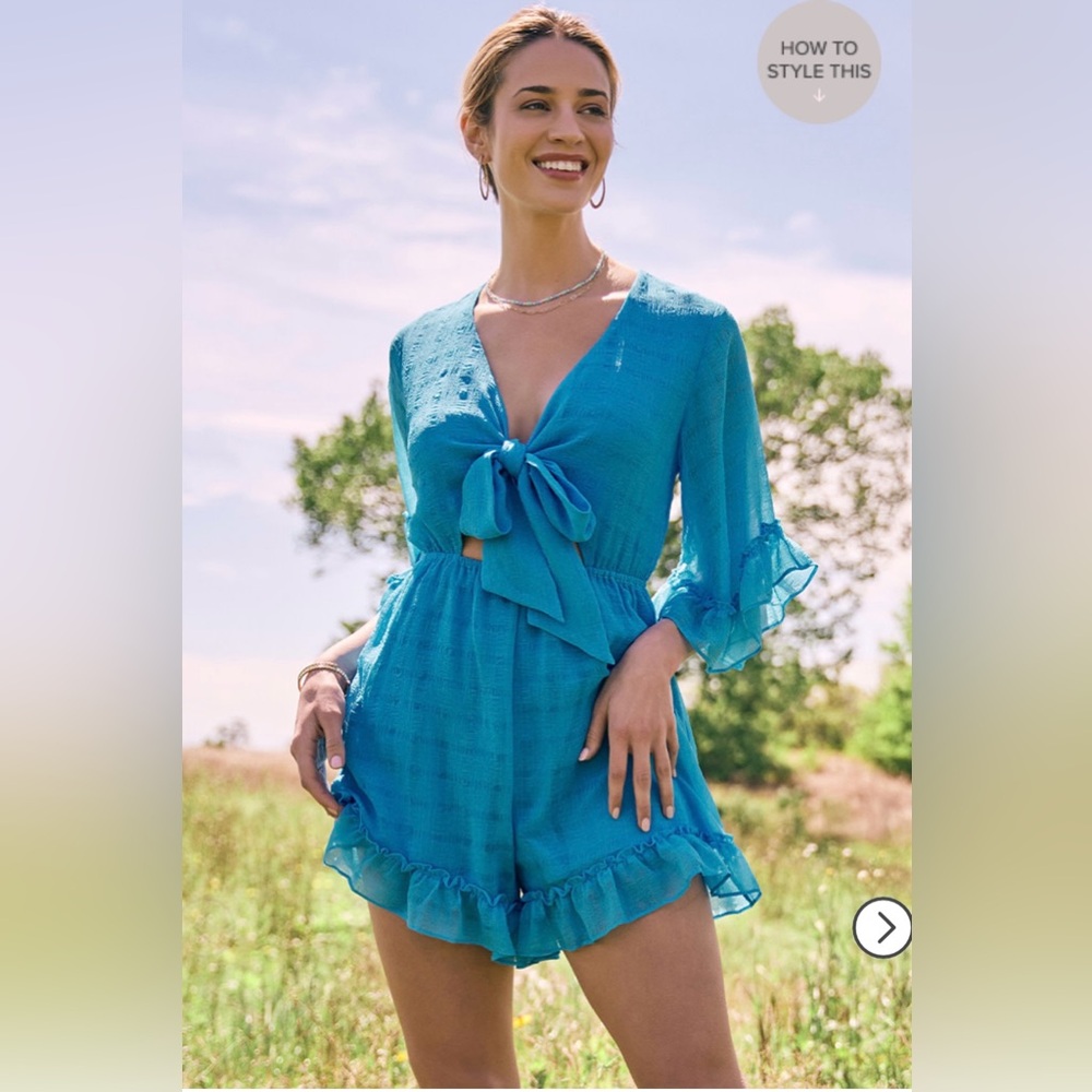 Ruffle Kimono Romper